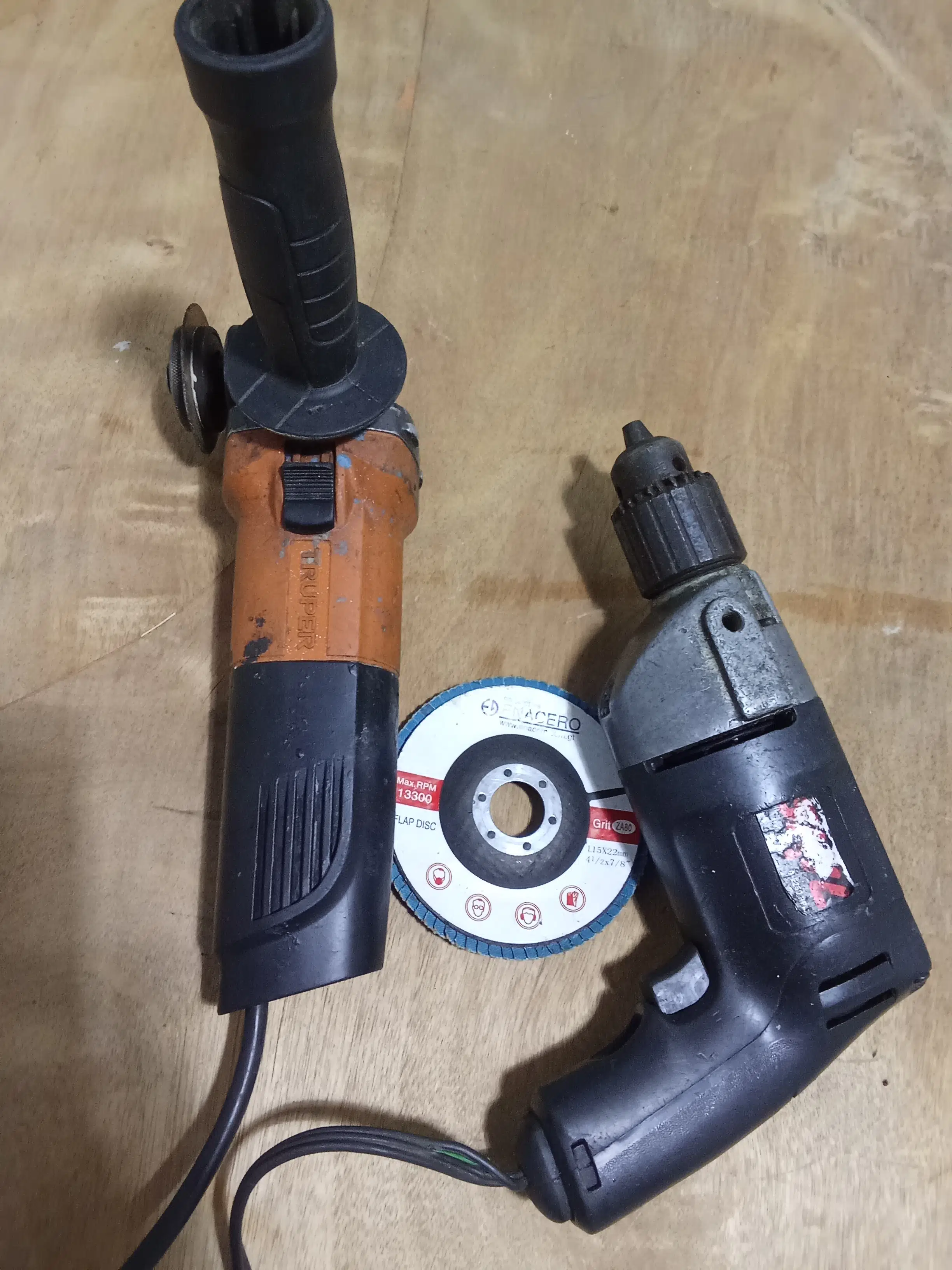 Combo Pulidora y Barreno funcionando Truper image 2