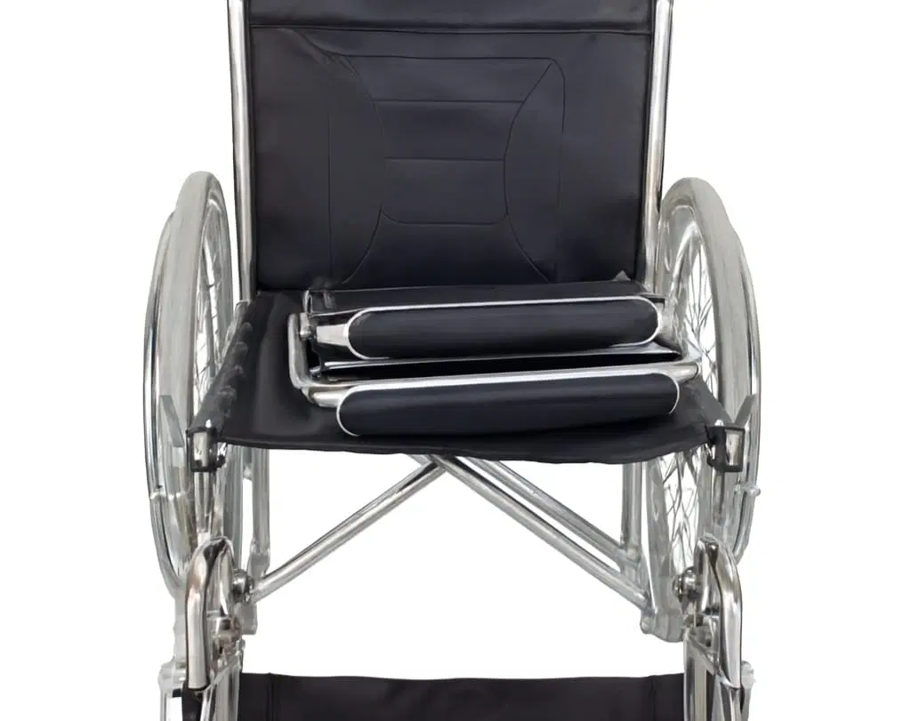 Silla de ruedas cromada ancha image 3