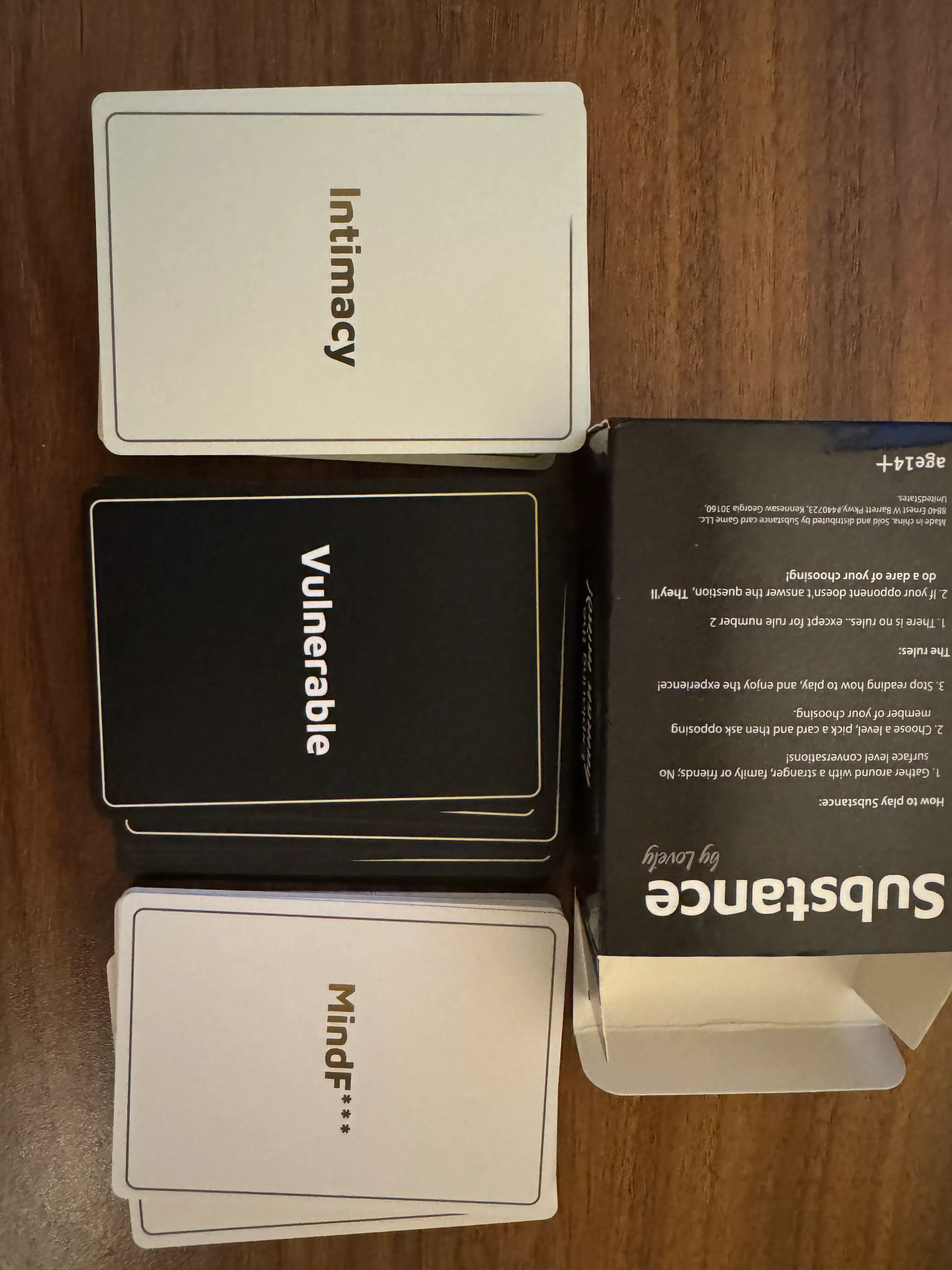 Juego de cartas substance