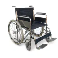 Silla de ruedas cromada ancha thumbnail 2