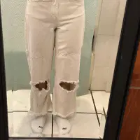 Jeans blanco Bershka talla 2 thumbnail 1