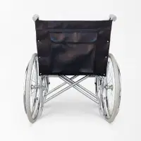 Silla de ruedas cromada ancha thumbnail 5